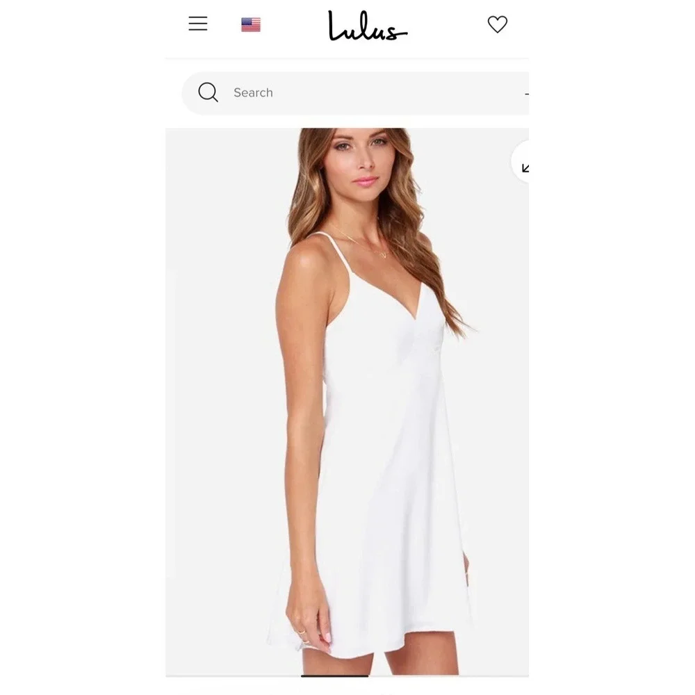 Lulus | Dresses | Lulus Sleeveless Short Satin Slip Dress Size M Womens White  Graduation Festival | Poshmark